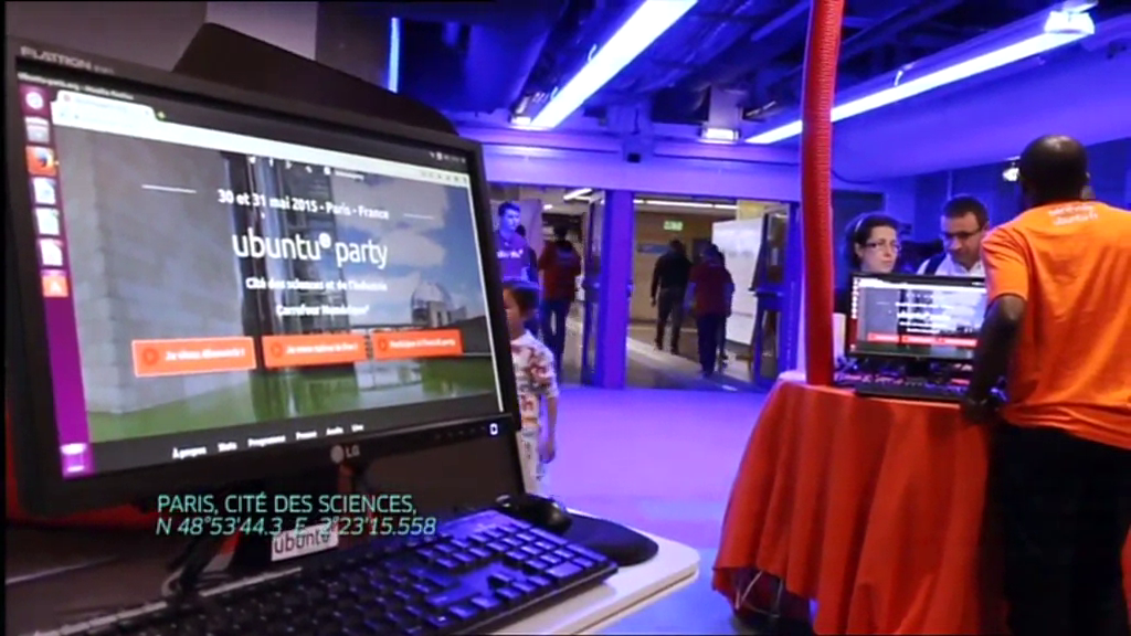 Ubuntu Party Paris in France 4 TV report